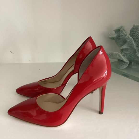 NEW Jessica Simpson Women's Prizma Red Pointed Toe D'Orsay Heels Size 36.5 US 6 - Picture 8 of 11